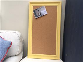 'Citron' Large Cork Pinboard with Traditional Frame