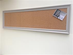 'Dove Tale' Extra Long Cork Pinboard with Traditional Frame