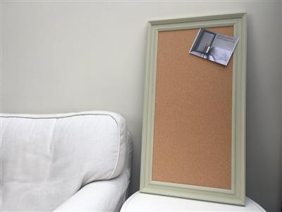 'Ball Green' Large Cork Pinboard with Traditional Frame