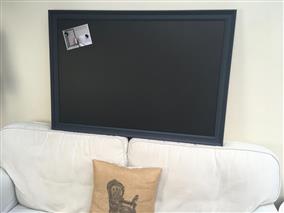 'Railings' Giant Magnetic Black Chalkboard with Traditional Frame