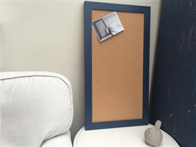 'Stiffkey Blue' Large Cork Pinboard with Modern Frame