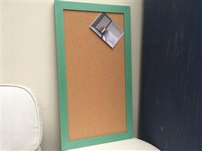 'Arsenic' Large Cork Pinboard with Modern Frame
