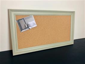 'French Gray' Large Cork Pinboard with Traditional Frame