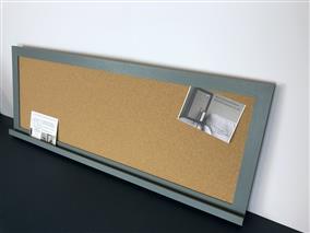 'De Nimes' Long Cork Pinboard with Shelf & Modern Frame