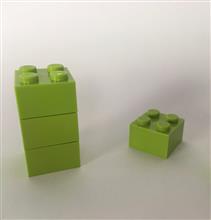 5 LEGO Brick Magnets - Lime Green
