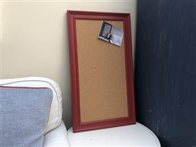 'Incarnadine' Large Cork Pinboard with Traditional Frame