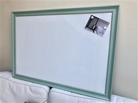 'Green Blue' Giant Magnetic Whiteboard with Traditional Frame