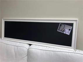 'Strong White' Extra Long Magnetic Blackboard with Traditional Frame
