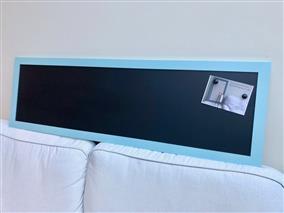 'Blue Ground' Extra Long Magnetic Blackboard with Modern Frame