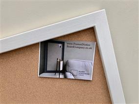 'All White' Giant Cork Pinboard w. Square Frame