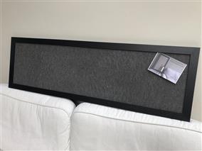 Ready To Ship - Extra Long Black Pinboard with Modern Frame - 100+ Frame Colours