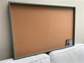 'Card Room Green' Giant Cork Pinboard w. Box Frame