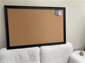 'Railings' Super Size Cork Pinboard with Classical Frame