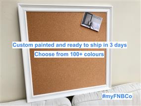 Ready To Ship - Extra Large Cork Pinboard with Traditional Frame -  100+ Colours