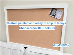 Ready To Ship - Giant Cork Pinboard with Square Frame - 100+ Colours