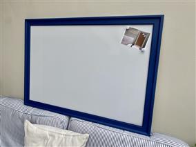 'Drawing Room Blue' Giant Magnetic Whiteboard w. Classical Frame