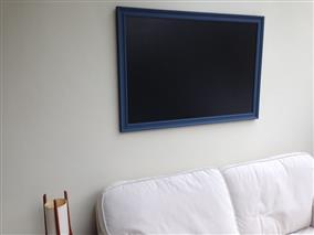 'Wine Dark' Giant Magnetic Blackboard with Traditional Frame