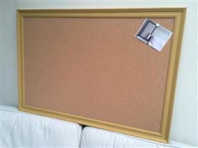 'India Yellow' Giant Size Quality Pinboard with Traditional Frame