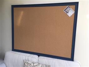 'Wine Dark' Super Size Noticeboard with Traditional Frame