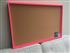 Neon Pink Giant Cork Pinboard w. Box Frame