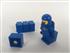 5 LEGO Brick Magnets - Blue