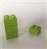 5 LEGO Brick Magnets - Lime Green