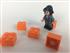 5 LEGO Brick Magnets - Orange