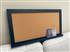 'Hague Blue' Large Cork Pin Board w. Modern Frame & Shelf