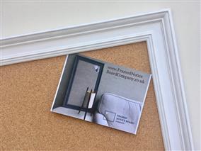 'All White' Giant Cork Pinboard with Traditional Frame