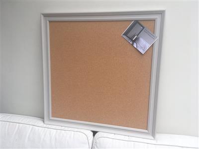 'Purbeck Stone' Extra Large Cork Pin Board w. Traditional Frame