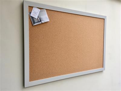 'Pavilion Gray' Giant Cork Pin Board w. Modern Frame