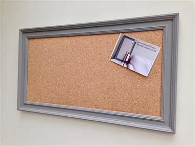 Ready To Ship - Large Cork Pinboard w. Traditional Frame - 100+ Frame Colours