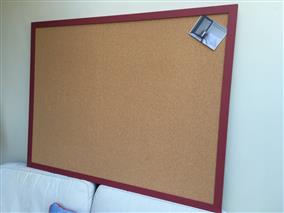 'Radicchio' Super Size Cork Pin Board w. Modern Frame