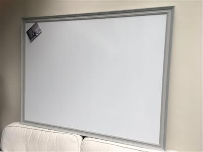 'Lamp Room Gray' Super Size Magnetic Whiteboard w. Traditional Frame