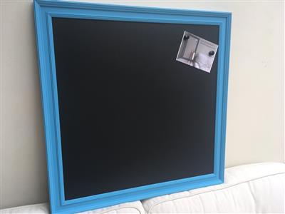 'Cook's Blue' Extra Large Magnetic Blackboard w. Traditional Frame