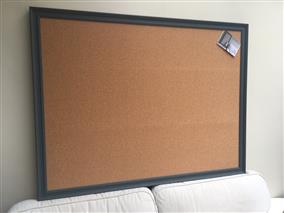 'Down Pipe' Super Size Cork Pin Board w. Traditional Frame