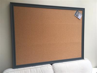 'Down Pipe' Super Size Cork Noticeboard with Traditional Frame