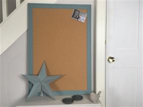 'Oval Room Blue' Giant Cork Pin Board w. Traditional Frame