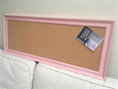 'Nancy's Blushes' Long Cork Pinboard with Traditional Frame