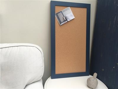 'Stiffkey Blue' Large Cork Pin Board w. Modern Frame