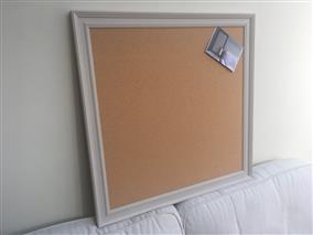 'Elephant's Breath' Extra Large Cork Pin Board w. Traditional Frame