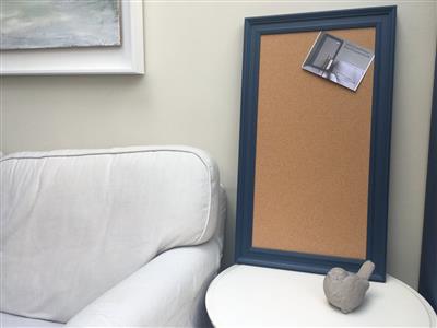 'Stiffkey Blue' Large Cork Pinboard with Traditional Frame