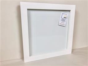 'All White' Small Magnetic Whiteboard w. Square Frame