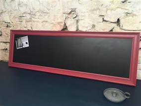'Incarnadine' Extra Long Magnetic Blackboard w. Traditional Frame