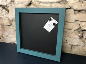 'Vardo' Small Magnetic Blackboard w. Teal Frame