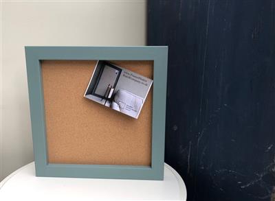 Ready To Ship - Small Cork Pinboard w. Square Blue Frame
