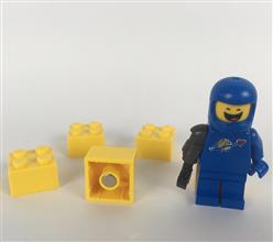 5 LEGO Brick Magnets - Yellow