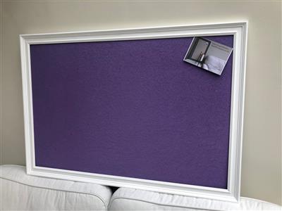 Ready To Ship - Giant Purple Pinboard w. Traditional Frame - 100+ Frame Colours