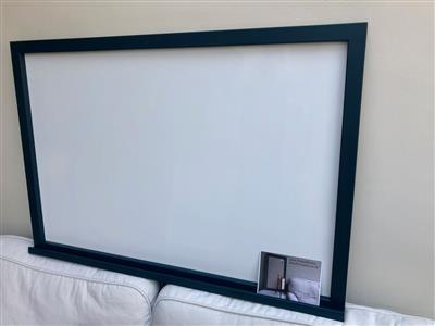 'Hague Blue' Giant Magnetic Whiteboard w. Square Frame & Shelf