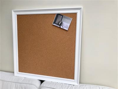 'All White' Extra Large Noticeboard with Traditional Frame